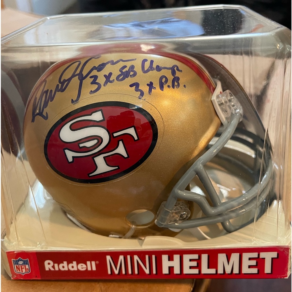 Randy Cross Autographed Mini Helmet Riddell
